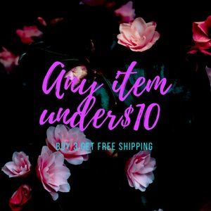 Any item under 10.00 Buy 3 Get Free Shipping